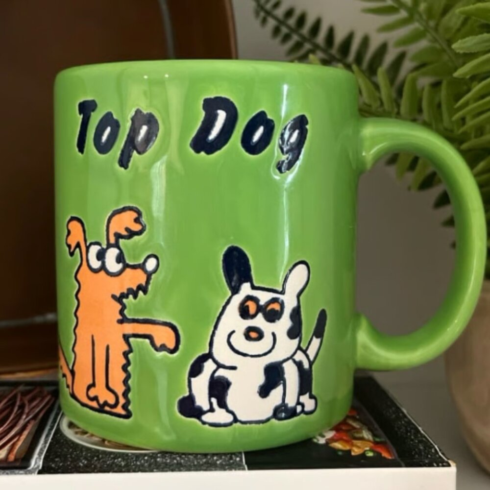 Vintage Green Top Dog Coffee Mug